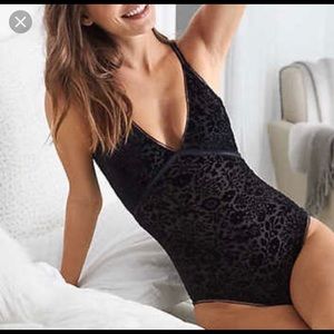 NEVER WORN Black lace body suit